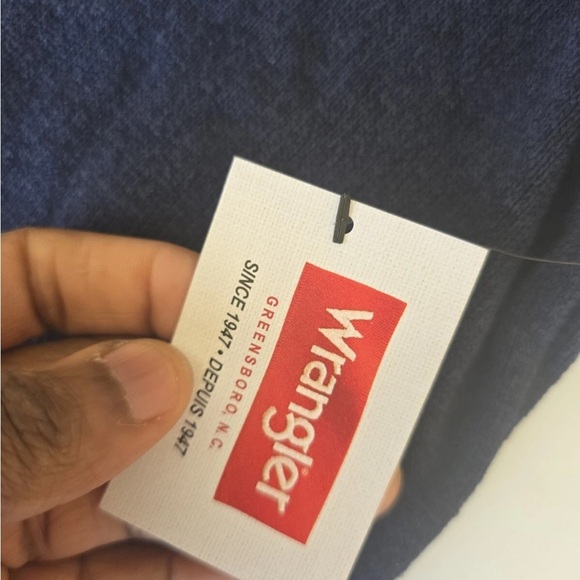 Wrangler Authentics Men's 1/4 Zip Solid Pullover Sweater Blue Sz M New Henley - Picture 10 of 12